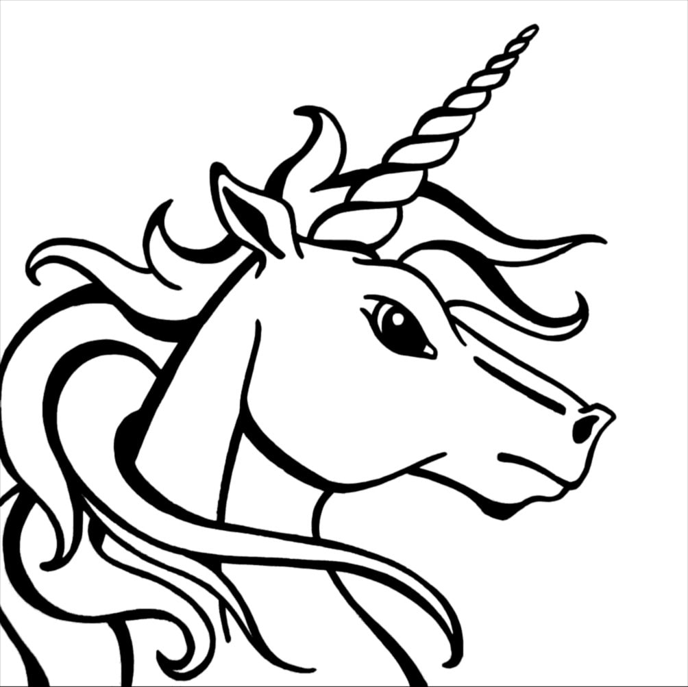 Unicorn Coloring Page - Etsy