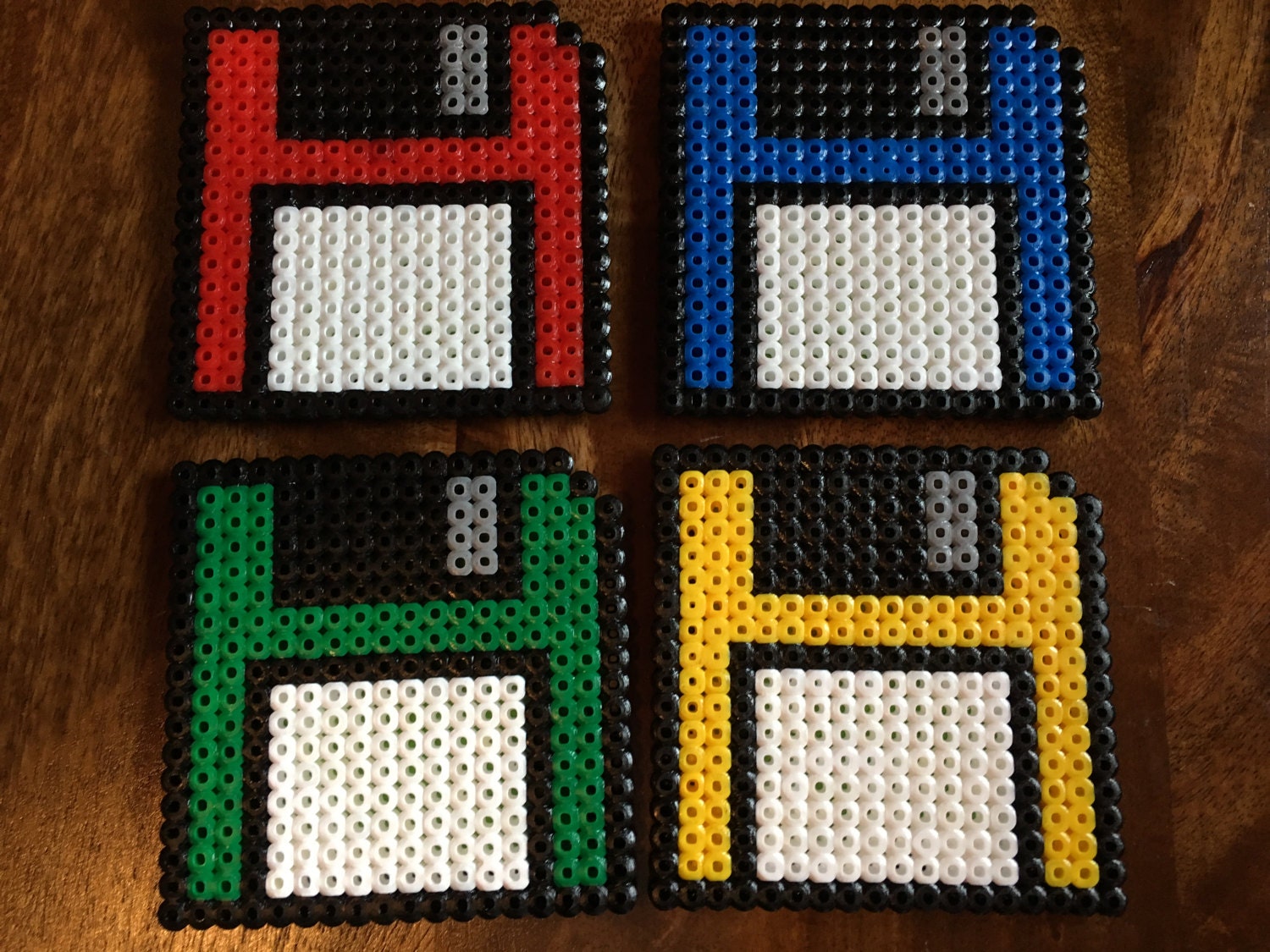Floppy Disk Pixel Art Bead Coasters Available as Individuals Etsy