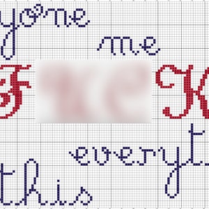 Snarky Cross-Stitch, F**k you, f**k this, f**k it, f**k me, f**k everything, sweary x-stitch