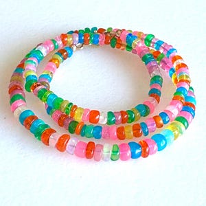 Multicolored Opal Necklace, 4mm Ethiopian Opal Gemstone, Confetti Opal, Trendy Multicolor Gemstone, 14K Gold Fill.