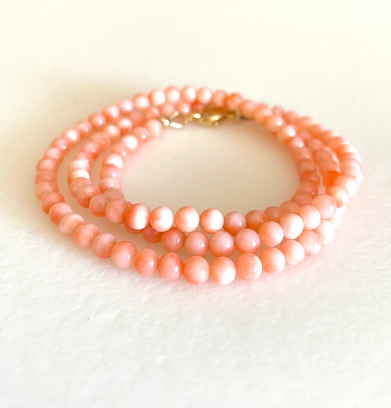Collier élégant En Perles Naturelles Roses, Blanches, Saumon Et Corail - Occasion En Bon état