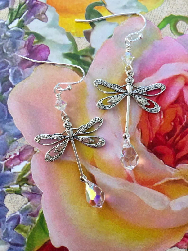 Swarovski dragonfly earrings Clearance