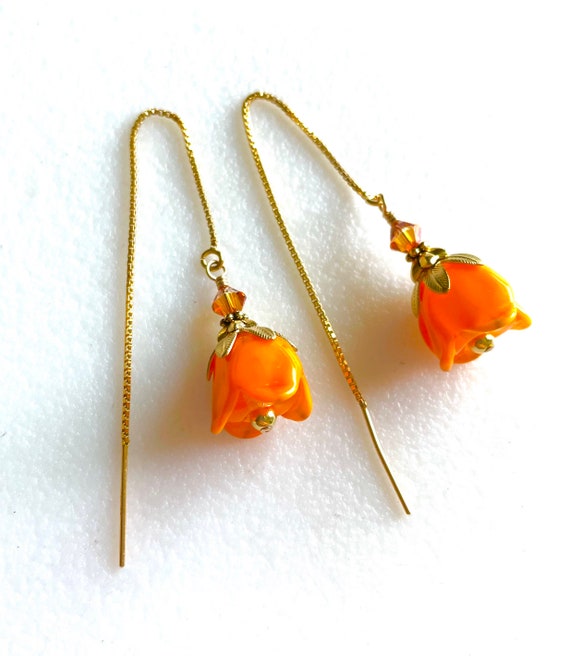 [DIDIER DUBOT] 14K Gold☆La D.D poppy flowers Gold Earrings JDDERXF086W_d_1500.jpg?v=