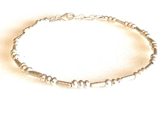 Karen Hill Tribe Pure Silver Bracelet, Thaï Fine Silver, Minimalist, Layering, Sterling Silver