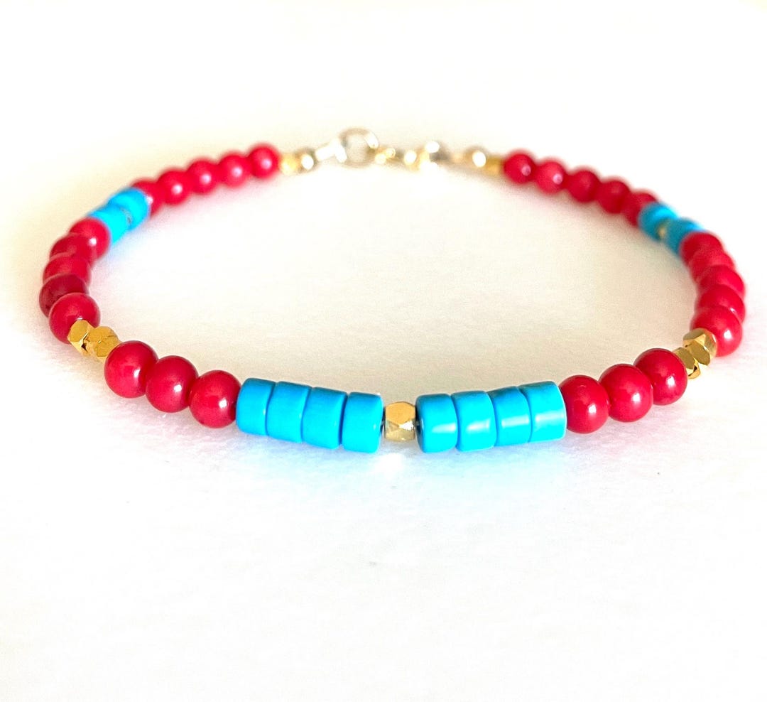ブレスレット Minwhee BIZ Coral Red Bracelet 4FK879 8mm Red Coral Beaded Bracelet w/ Logo Ring – King Baby