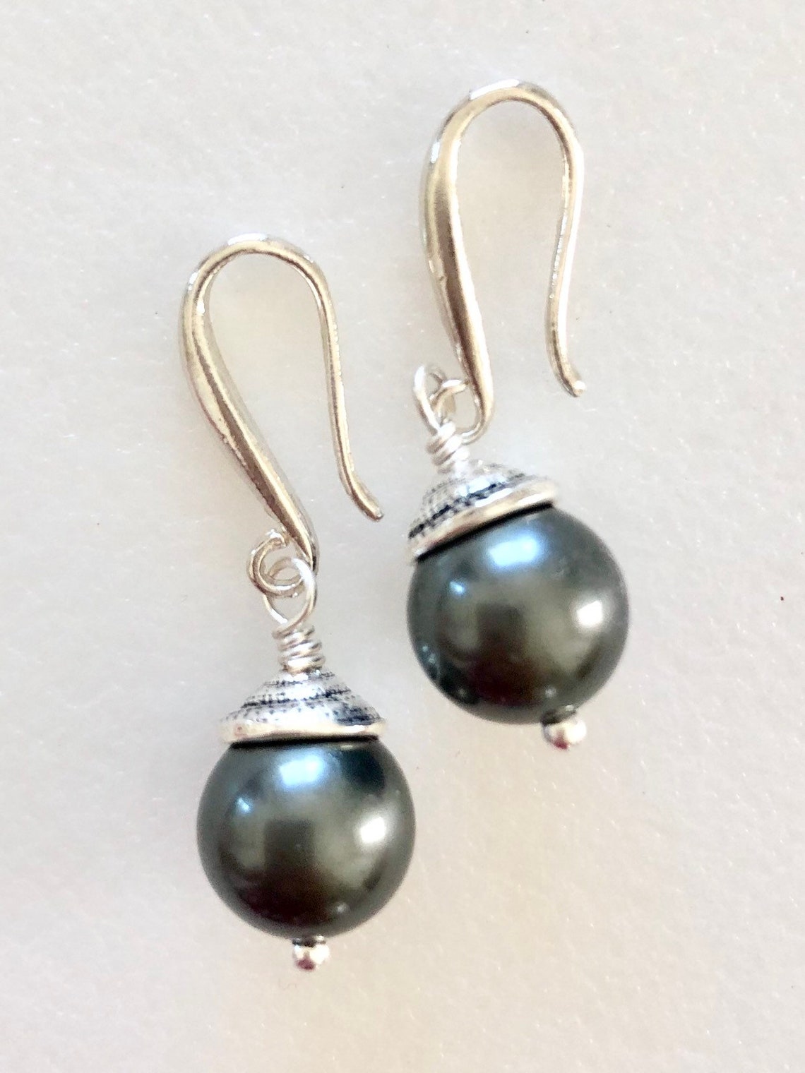 6mm Threader Earrings with Cultured Freshwater Pearls in Sterling Silver 6mm Threader Earrings with Cultured Freshwater Pearls in Sterling Silver