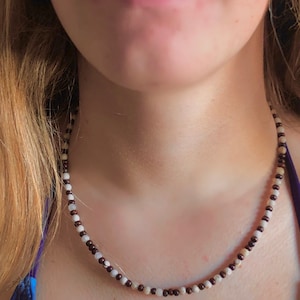 Unisex Wood Bead Necklace, Surfer Necklace, Beaded Petrified Wood, Boho, Beach