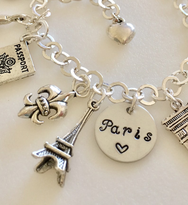 Paris Charm Bracelet Paris Trip Paris Lover Paris Souvenir Etsy