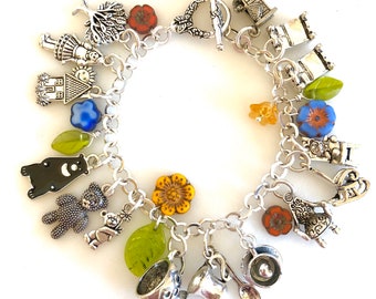 Guldlock och de tre björnarna, berlockarmband, sagoarmband, klassisk barnberättelse, fantasi