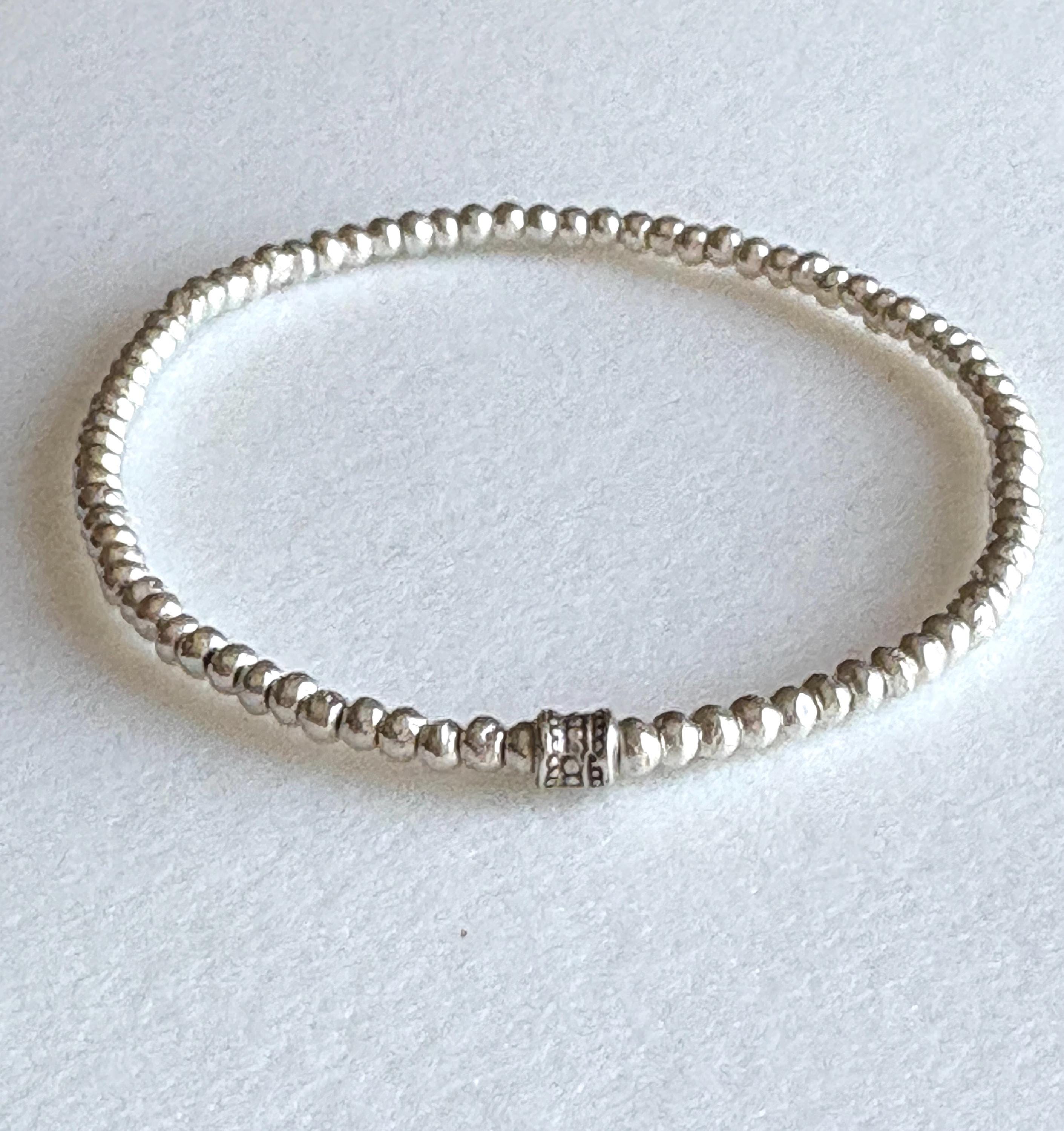 Men's Karen Hill Tribe Fine Silver Bracelet, Solid Thai Fine