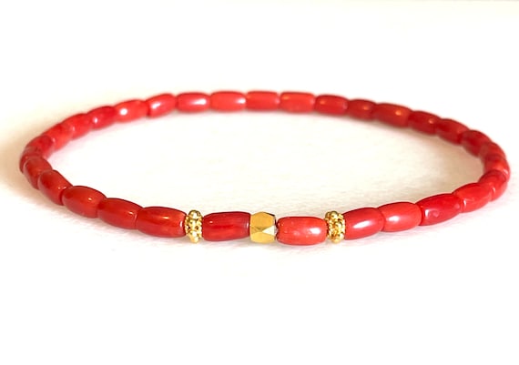 262 赤珊瑚 ブレスレット ヴィンテージ アクセサリー 天然珊瑚