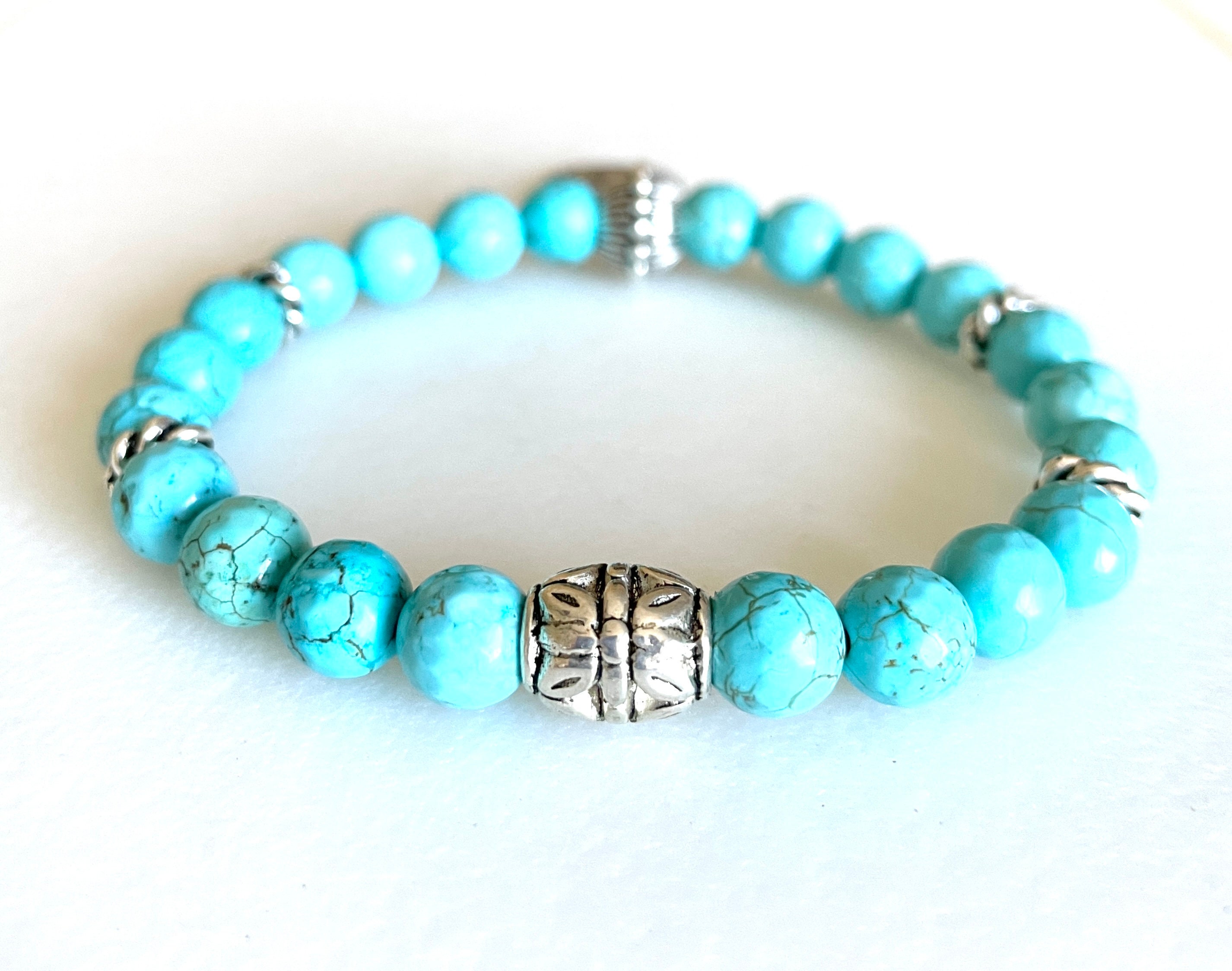 SILVER TAG ■ Aqua Turquoise Pearl Bracelet ブレスレット Amazon.com: Native-Bay $170Tag Silver Clasp Certified Navajo