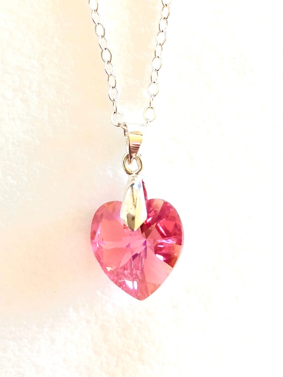 Swarovski Pink Crystal Alana Heart 1062588 Pendant Necklace RARE Retired  for sale online | eBay