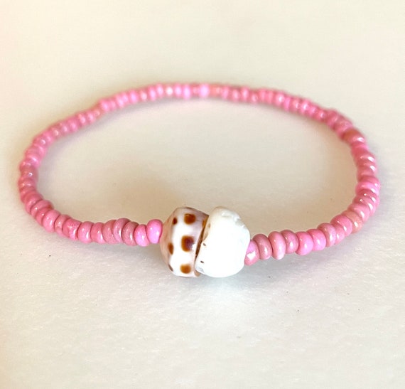 Pink shell bracelet clearance