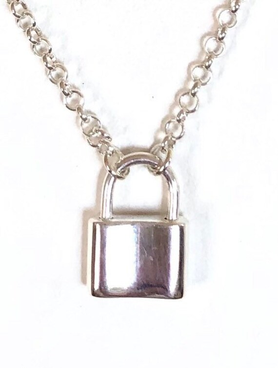 Padlock necklace etsy deals