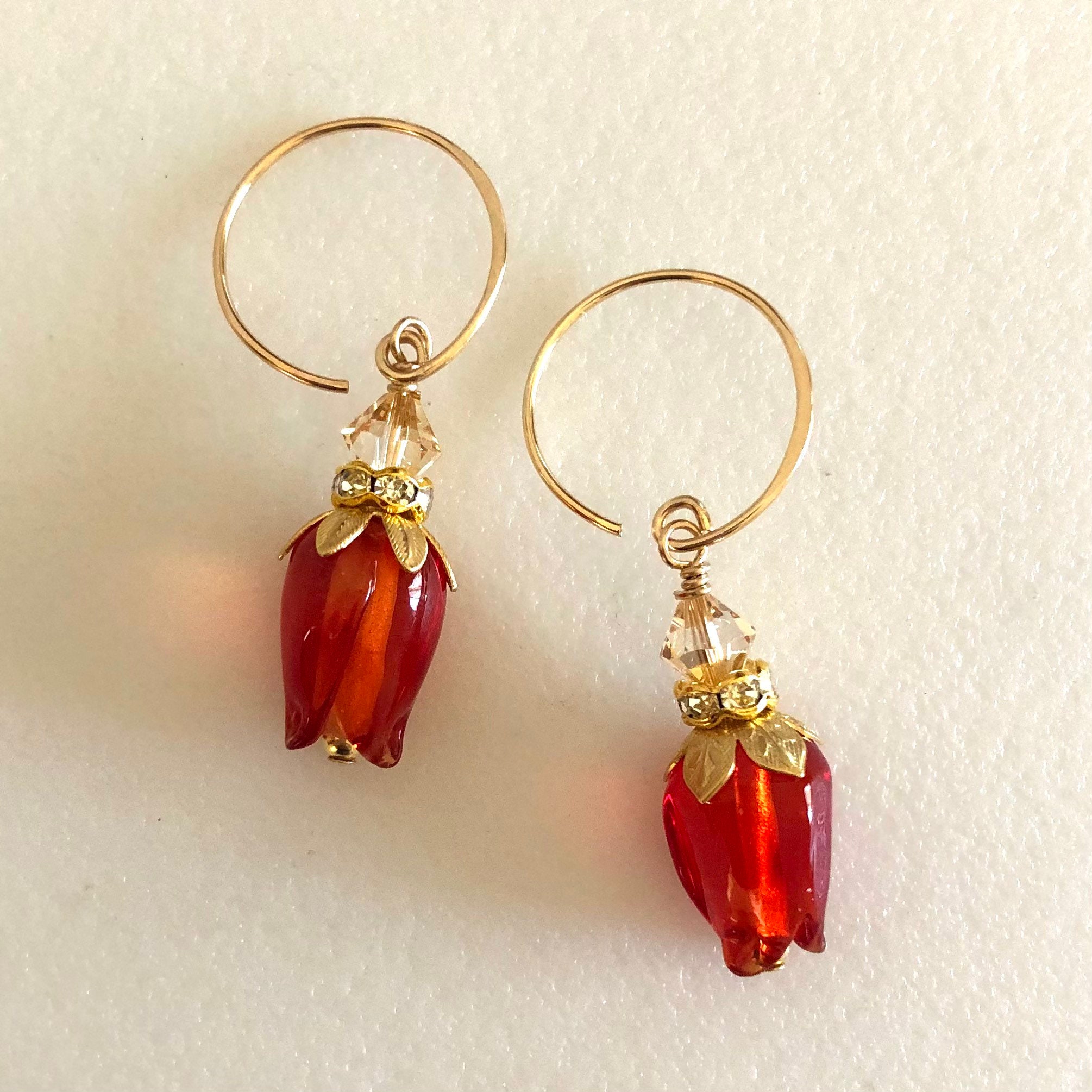 イヤリング Wilhelmina Garcia Gold Tulip Stud Earrings / BLM032-Orange il_fullxfull.2859772004_dc0d.jpg