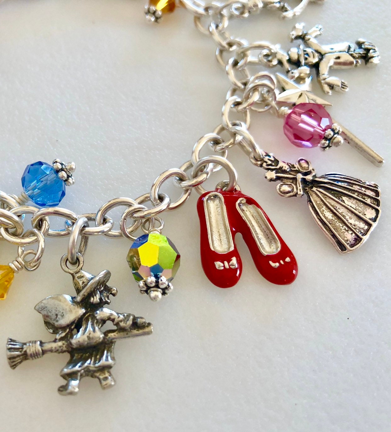 Wizard Of Oz Charm Bracelet Story Bracelet Fairy Tale Charm | Etsy