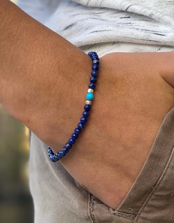 Lapis Lazuli Chain Bracelet 