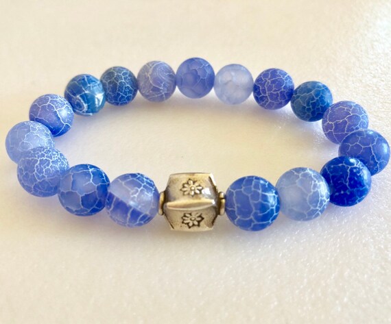 Blue gemstone bracelet deals
