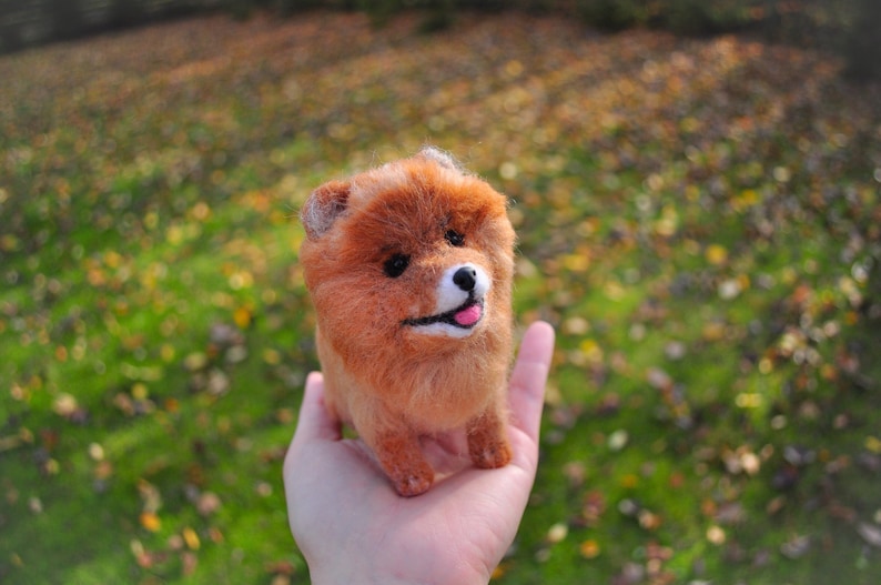 Needle felted animal dog miniature custom dog figurine replica pet loss gift