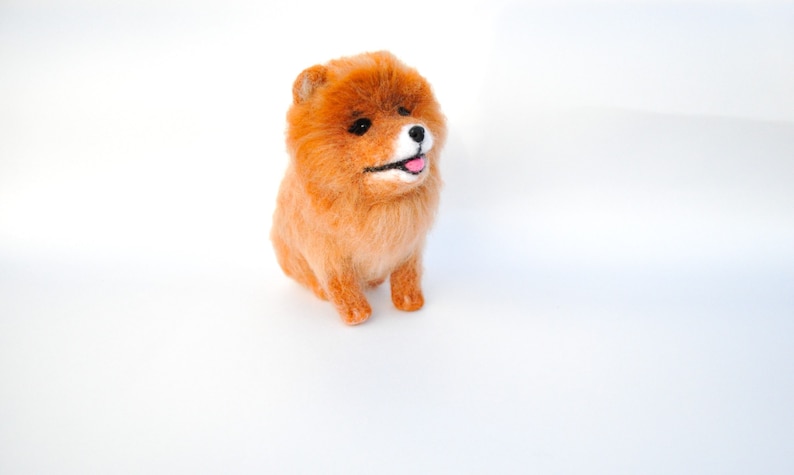 Needle felted animal dog miniature custom dog figurine replica pet loss gift