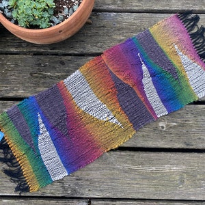 Rainbow Haze-Hand Woven Table Runner