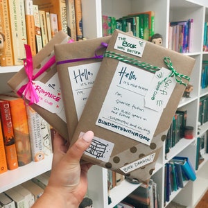 Mystery Book Box,"Blind Date With A Book" Sustainable Reader Gift