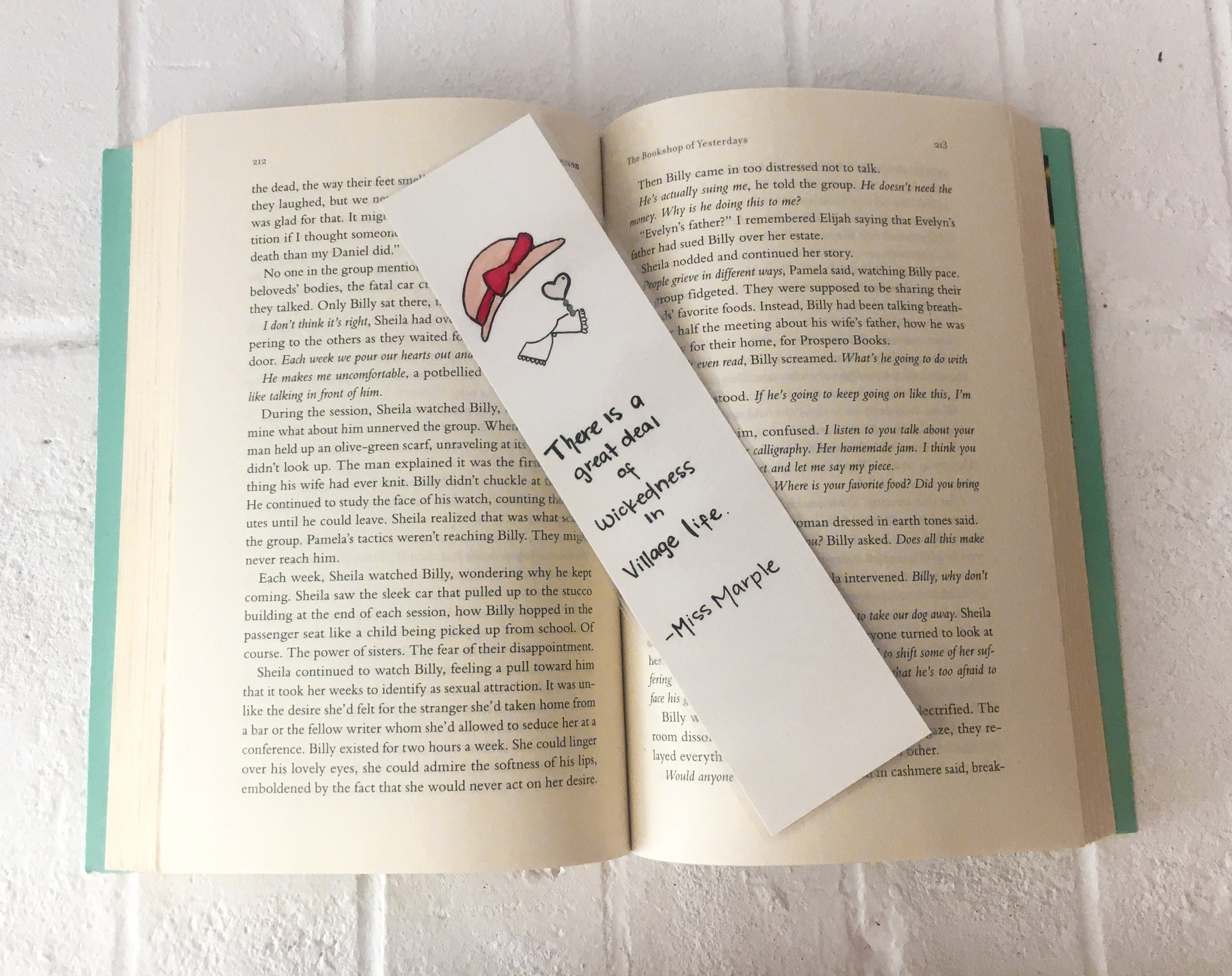 Agatha Christie Bookmark Miss Marple Quote Mystery Book | Etsy