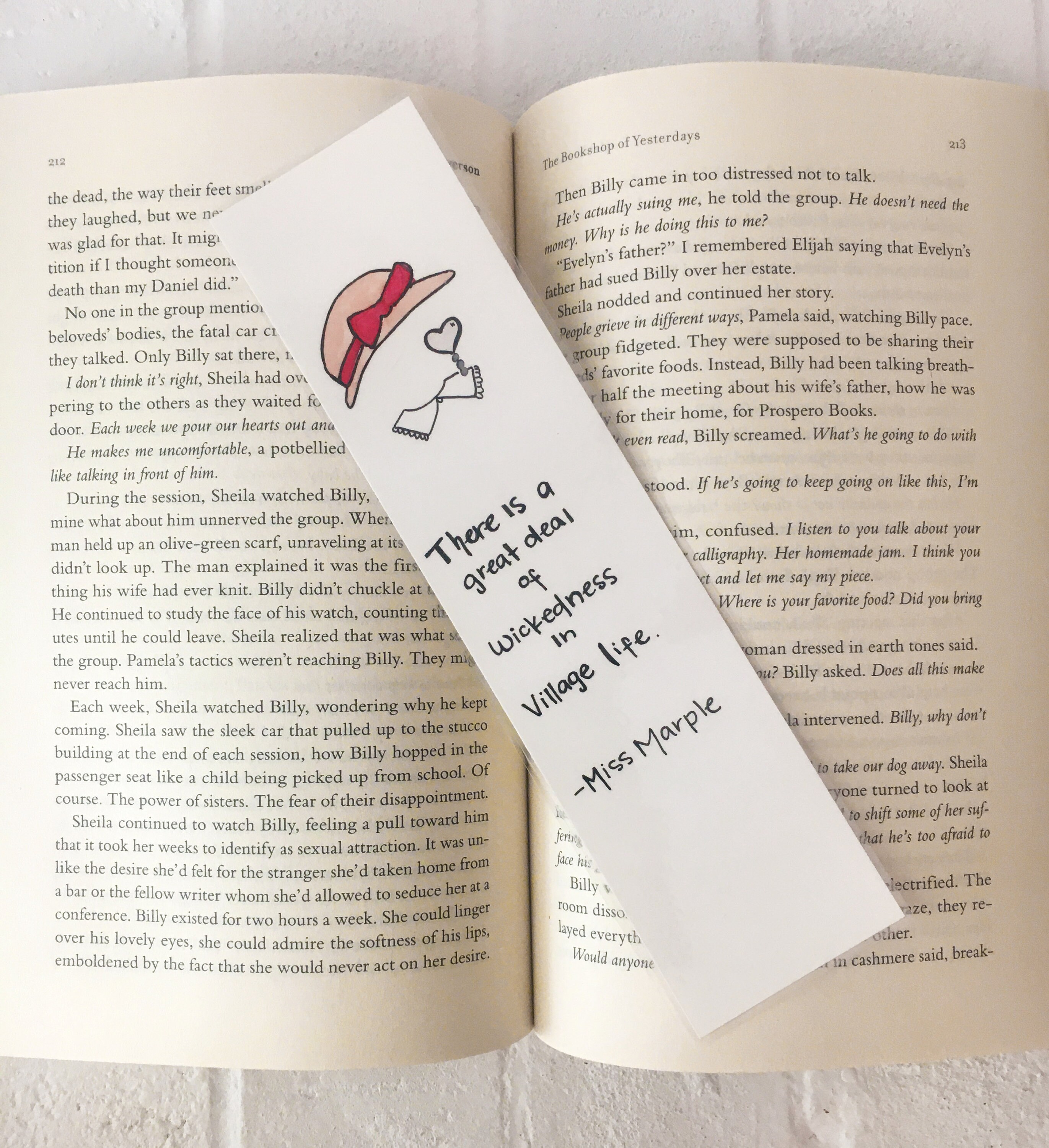 Agatha Christie Bookmark Miss Marple Quote Mystery Book | Etsy