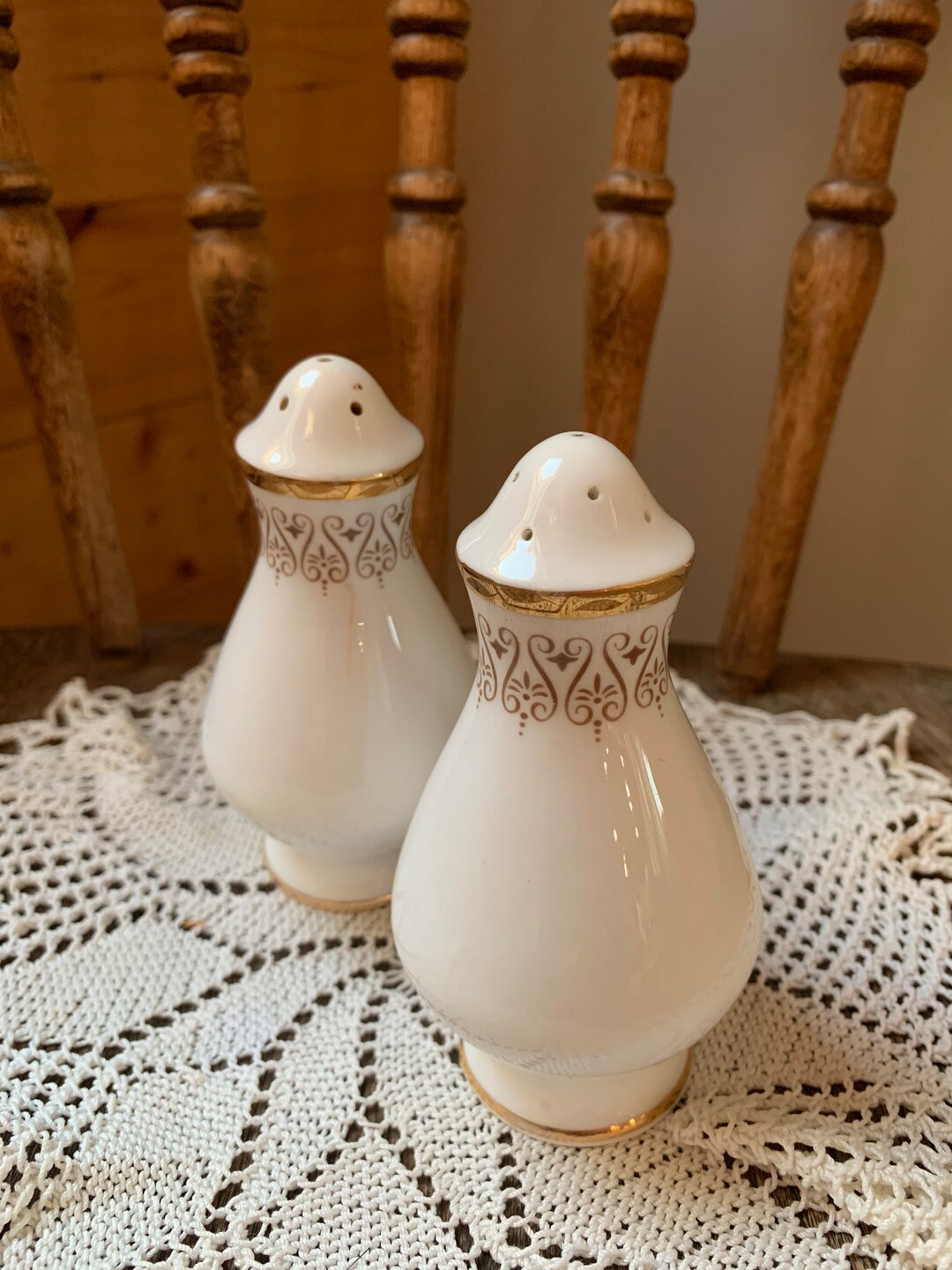 Rare Vintage Royal Albert Burlington Salt and Pepper Shakers Etsy