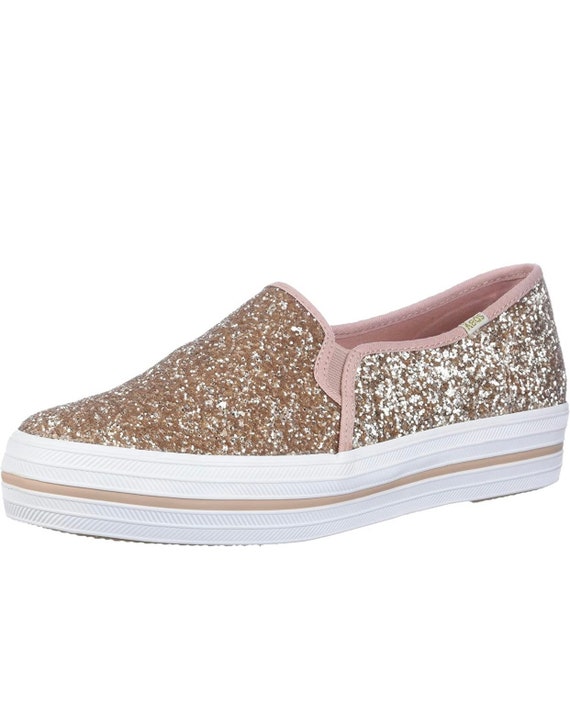 rose gold glitter keds