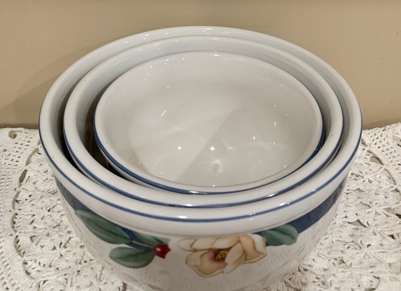 Savannah Grove Nested Mixing Bowls Set of Three Magnolia Etsy