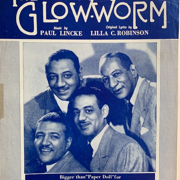 Vintage Sheet Music of Glow Worm, Originally Recorded by The Mills Brothers