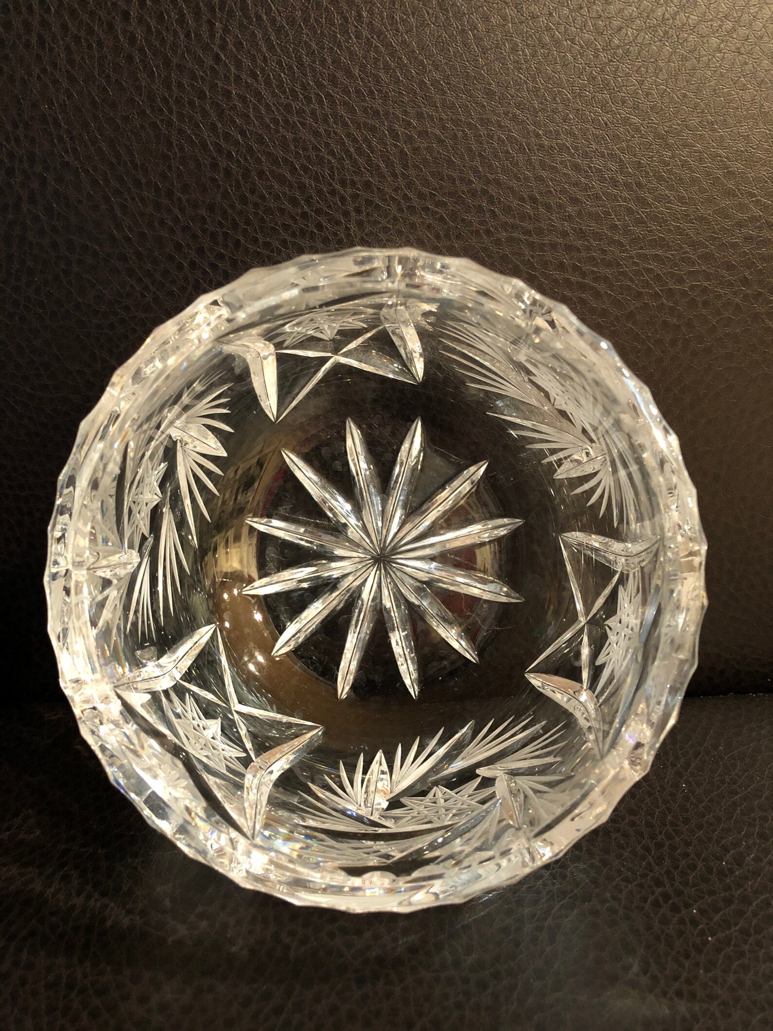 Beautiful Pinwheel Designed Crystal Bowl/candy Dish Etsy