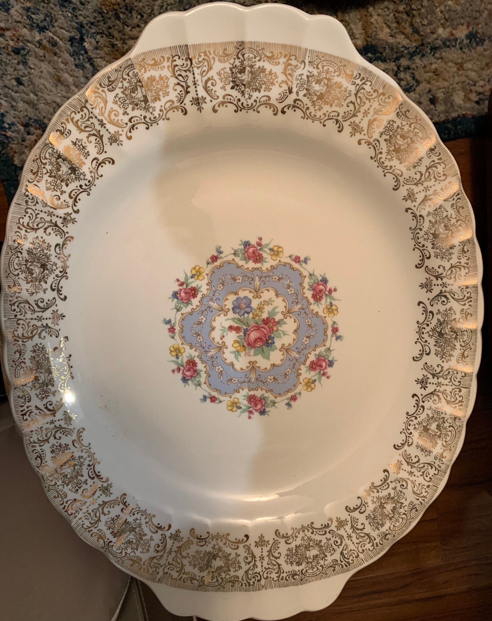 American Limoges Lyric Platter 22 Kt Gold Etsy