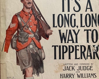 It’s a Long Way To Tipperary Vintage Sheet Music