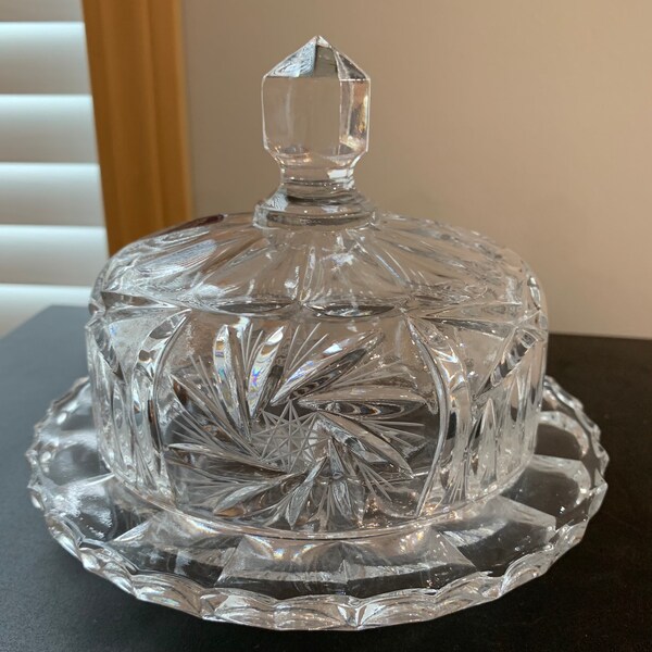 Crystal Butter Dish Etsy