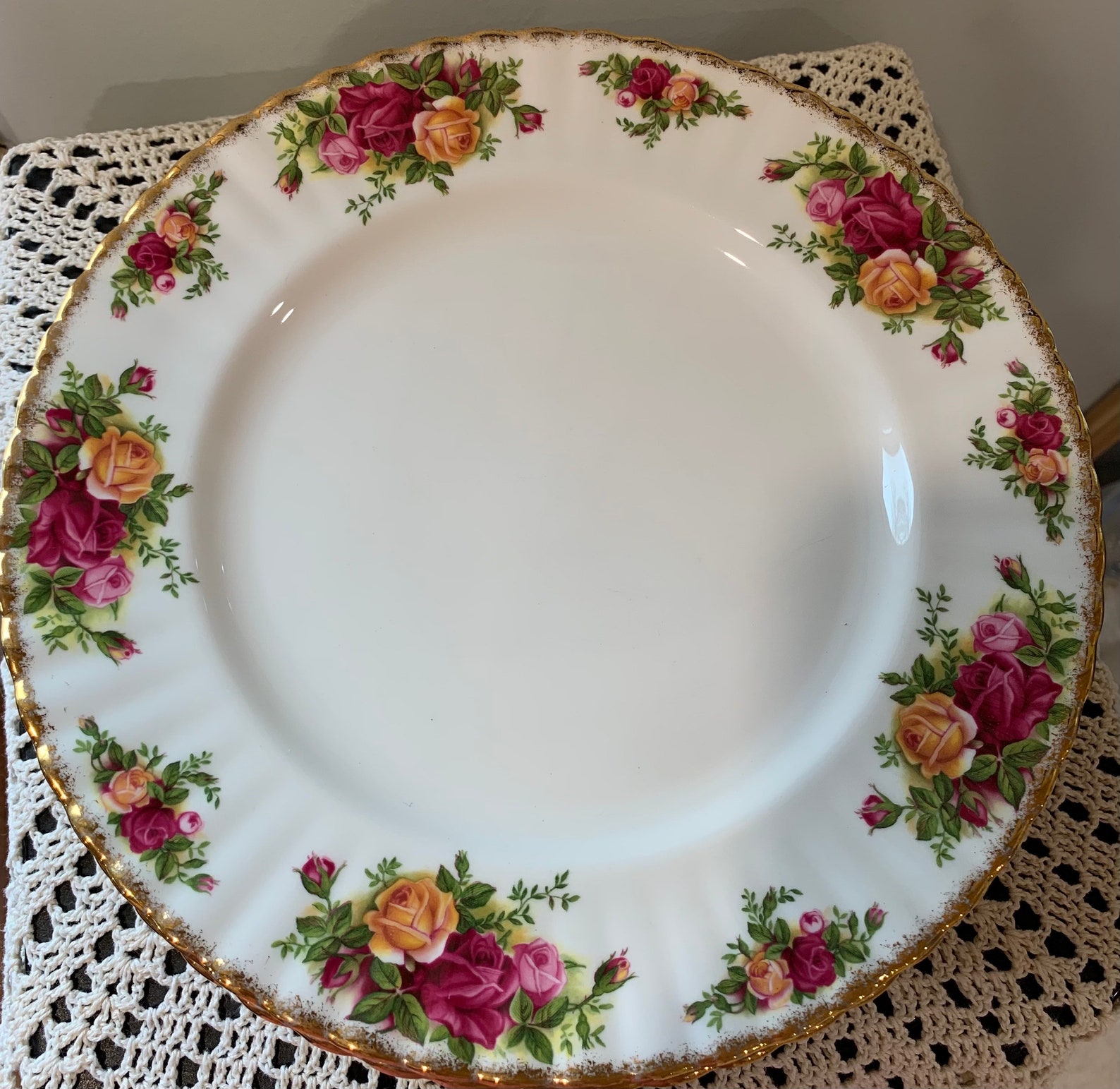 Vintage Royal Albert Old Country Roses Dinner Plates Etsy