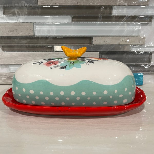 Pioneer Woman Butter Dish Etsy