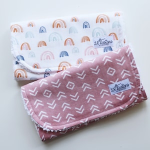 Burp Cloths | Rainbows | Burp Cloth Set | Baby Girl Burp Cloths | Baby Shower Gift | Baby Gift Set | Burping Rags |