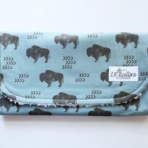 Burp Cloth | Buffalo Burp Rag | Bison Baby Boy Burp Cloth | Baby Boy Gift | Baby Shower Gifts | Buffalo Baby Gift |