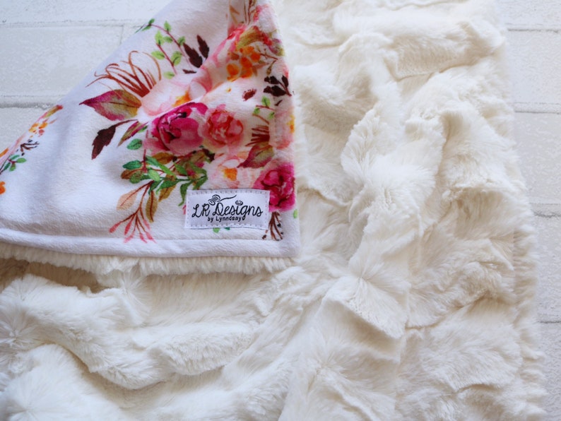 Security Blanket Baby Girl Blanket Wooden Teether Deer Etsy