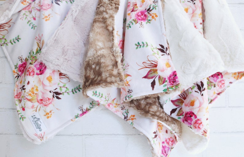 Security Blanket Baby Girl Blanket Wooden Teether Deer Etsy