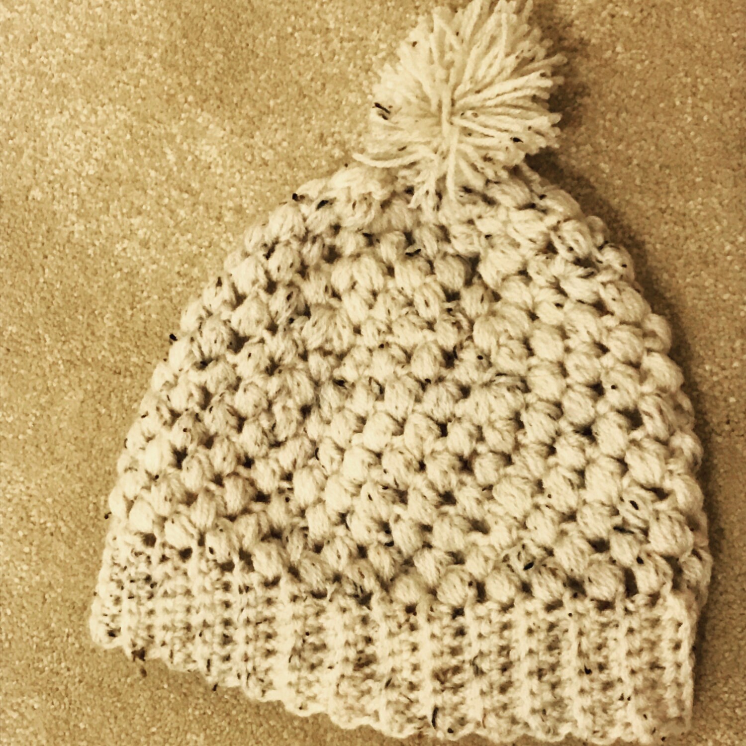 Bobble Hat Crochet Kit, Easy Crochet Starter Set, Winter Craft