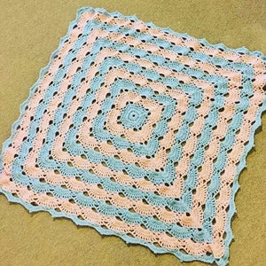 INSTANT DOWNLOAD Shell/Fan/Virus Blanket and Shawl crochet pattern.2 for the price of 1 image 2