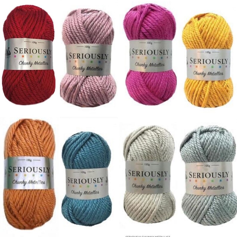 Seriously Chunky Metallics 100 Premium Acrylic Yarn. Etsy