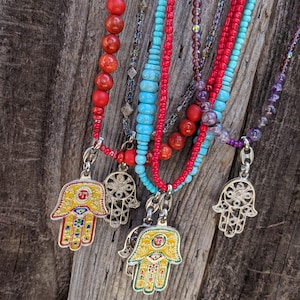HAND OF FATIMA/Hamsa Charm Necklace Collection