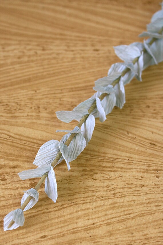 Eucalyptus Crepe Paper Stem Etsy