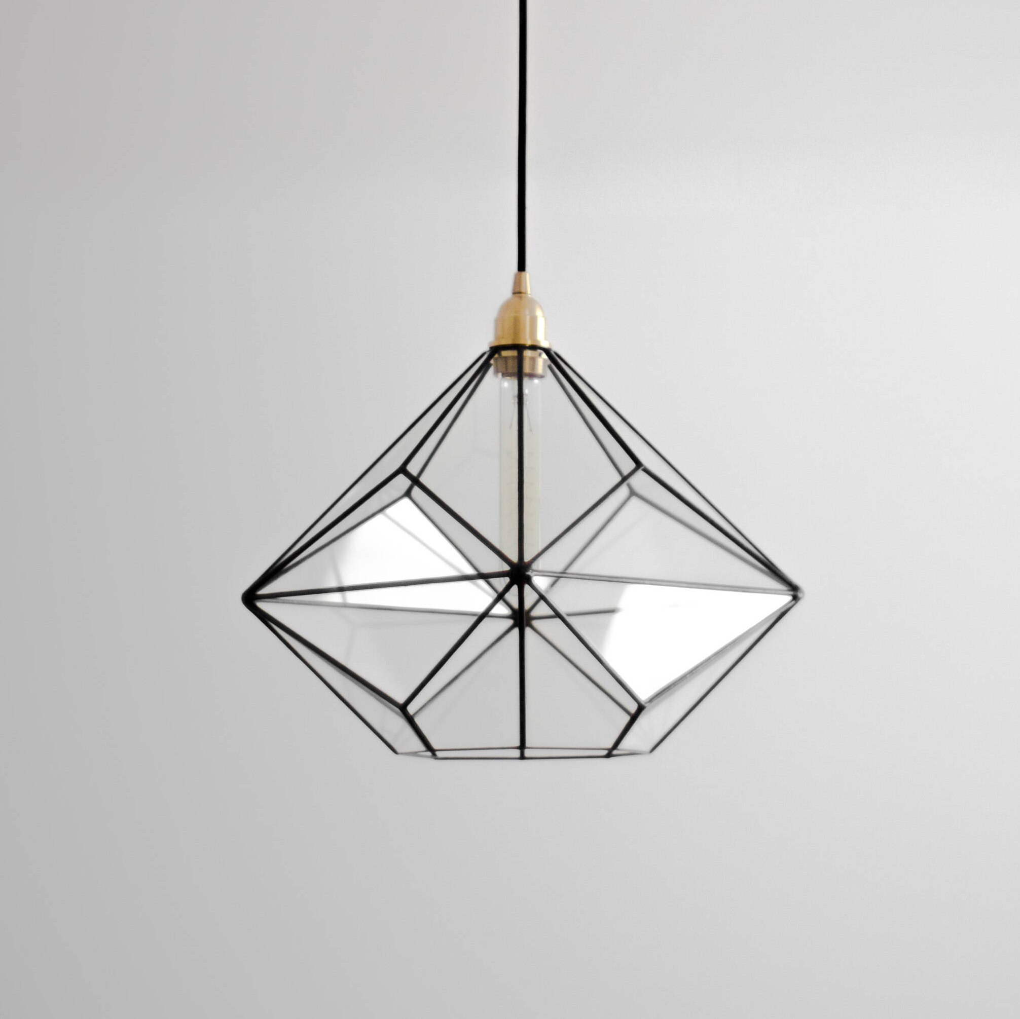 Triakis Octahedron Big Geometric Chandelier / Warm Vintage Etsy