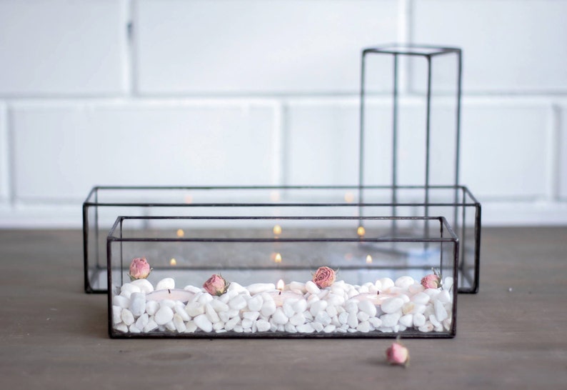 Rectangular Candle Holders Family Set 3 Pieces / Handmade Etsy